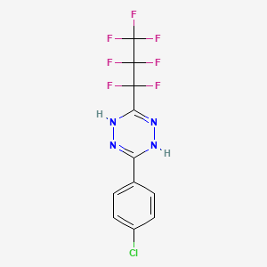 3-(4-Chlorophenyl)-6-(heptafluoropropyl)-1,4-dihydro-1,2,4,5-tetrazine