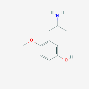 molecular formula C11H17NO2 B14608128 5-(2-Aminopropyl)-4-methoxy-2-methylphenol CAS No. 60113-84-0