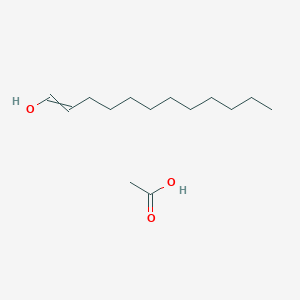 molecular formula C14H28O3 B14608144 Acetic acid--dodec-1-en-1-ol (1/1) CAS No. 60962-02-9