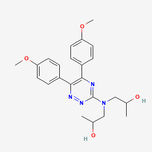 1,1'-{[5,6-Bis(4-methoxyphenyl)-1,2,4-triazin-3-yl]azanediyl}di(propan-2-ol)