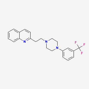 Quinoline, 2-(2-(4-(3-(trifluoromethyl)phenyl)-1-piperazinyl)ethyl)-