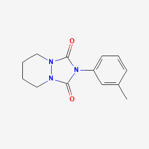 molecular formula C13H15N3O2 B14608193 1H-(1,2,4)Triazolo(1,2-a)pyridazine-1,3(2H)-dione, tetrahydro-2-(3-methylphenyl)- CAS No. 58744-01-7