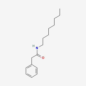 molecular formula C16H25NO B14608196 Benzeneacetamide, N-octyl- CAS No. 57772-71-1