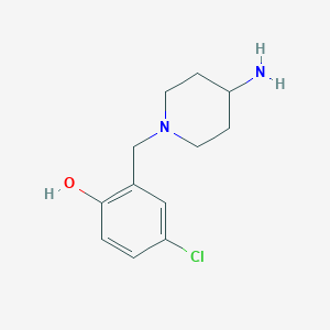 molecular formula C12H17ClN2O B1460821 2-[(4-Aminopiperidin-1-yl)methyl]-4-chlorophenol CAS No. 1039951-91-1