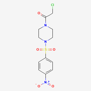 molecular formula C12H14ClN3O5S B1460827 1-(Chloroacetyl)-4-[(4-nitrophenyl)sulfonyl]piperazine CAS No. 1087784-07-3