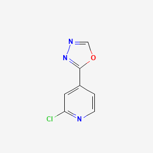 molecular formula C7H4ClN3O B1460828 2-Chloro-4-(1,3,4-oxadiazol-2-yl)pyridine CAS No. 1146289-86-2