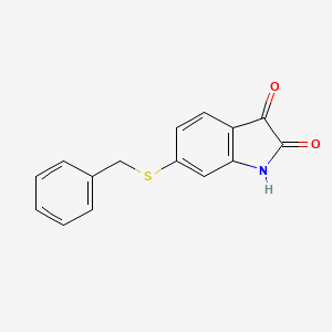 molecular formula C15H11NO2S B1460829 6-(benzylsulfanyl)-2,3-dihydro-1H-indole-2,3-dione CAS No. 1146290-06-3
