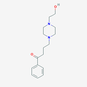 molecular formula C16H24N2O2 B14608299 4-[4-(2-Hydroxyethyl)piperazin-1-yl]-1-phenylbutan-1-one CAS No. 61025-30-7