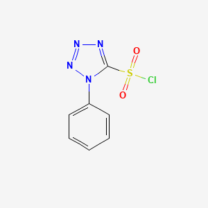 molecular formula C7H5ClN4O2S B14608307 1H-Tetrazole-5-sulfonyl chloride, 1-phenyl- CAS No. 60436-99-9