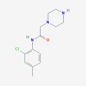 molecular formula C13H18ClN3O B1460831 N-(2-chloro-4-methylphenyl)-2-(piperazin-1-yl)acetamide CAS No. 1040324-51-3