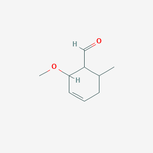 molecular formula C9H14O2 B14608310 2-Methoxy-6-methylcyclohex-3-ene-1-carbaldehyde CAS No. 60581-98-8