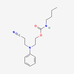 2-[(2-Cyanoethyl)(phenyl)amino]ethyl butylcarbamate