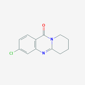 molecular formula C12H11ClN2O B14608341 11H-Pyrido[2,1-b]quinazolin-11-one, 3-chloro-6,7,8,9-tetrahydro- CAS No. 60811-46-3