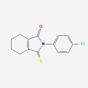 molecular formula C14H12ClNOS B14608345 2-(4-Chlorophenyl)-3-sulfanylidene-2,3,4,5,6,7-hexahydro-1H-isoindol-1-one CAS No. 58685-93-1