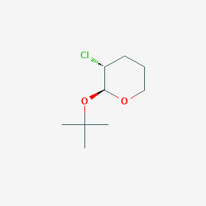 molecular formula C9H17ClO2 B14608371 (2S,3R)-2-tert-Butoxy-3-chlorooxane CAS No. 61092-48-6