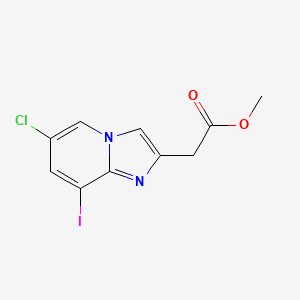 molecular formula C10H8ClIN2O2 B1460838 Methyl 2-(6-chloro-8-iodoimidazo[1,2-a]pyridin-2-yl)acetate CAS No. 1135283-37-2