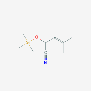 molecular formula C9H17NOSi B14608401 3-Pentenenitrile, 4-methyl-2-(trimethylsilyl)- CAS No. 60550-33-6