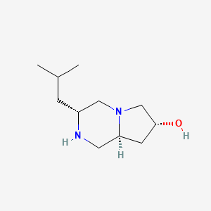 molecular formula C11H22N2O B1460841 (3R,7R,8AS)-3-isobutyloctahydropyrrolo[1,2-a]pyrazin-7-ol CAS No. 1932201-90-5