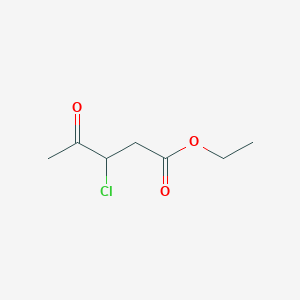 molecular formula C7H11ClO3 B14608416 Pentanoic acid, 3-chloro-4-oxo-, ethyl ester CAS No. 59865-89-3