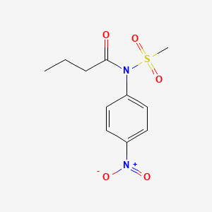 N-(Methanesulfonyl)-N-(4-nitrophenyl)butanamide