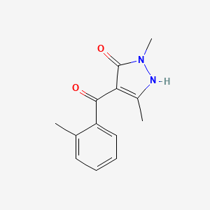 2,5-Dimethyl-4-(2-methylbenzoyl)-1,2-dihydro-3H-pyrazol-3-one