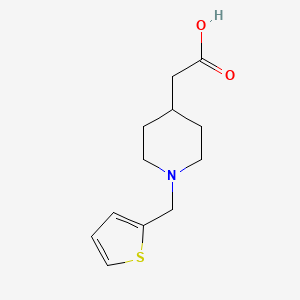 B1460845 2-(1-(Thiophen-2-ylmethyl)piperidin-4-yl)acetic acid CAS No. 1158698-87-3