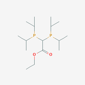 molecular formula C16H34O2P2 B14608452 Ethyl bis[di(propan-2-yl)phosphanyl]acetate CAS No. 59356-33-1