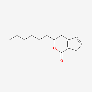 3-Hexyl-4,7-dihydrocyclopenta[c]pyran-1(3H)-one