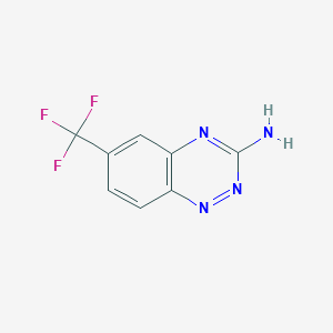 molecular formula C8H5F3N4 B14608512 6-(Trifluoromethyl)-1,2,4-benzotriazin-3-amine CAS No. 60882-74-8