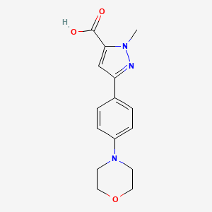 2-Methyl-5-(4-morpholin-4-ylphenyl)pyrazole-3-carboxylic acid
