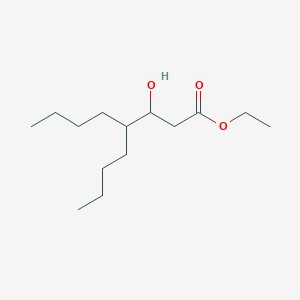 molecular formula C14H28O3 B14608523 Ethyl 4-butyl-3-hydroxyoctanoate CAS No. 61097-27-6