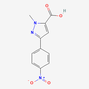 2-Methyl-5-(4-nitrophenyl)pyrazole-3-carboxylic acid