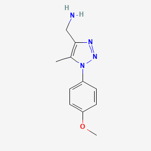 molecular formula C11H14N4O B1460855 (1-(4-methoxyphenyl)-5-methyl-1H-1,2,3-triazol-4-yl)methanamine CAS No. 1049131-03-4