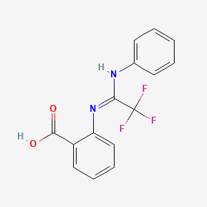 2-[(E)-(1-Anilino-2,2,2-trifluoroethylidene)amino]benzoic acid