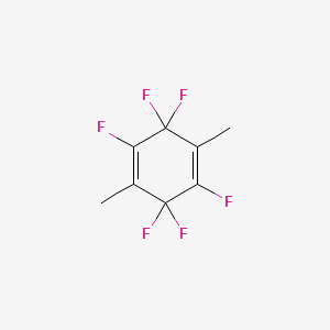 molecular formula C8H6F6 B14608558 1,3,3,4,6,6-Hexafluoro-2,5-dimethylcyclohexa-1,4-diene CAS No. 60903-77-7