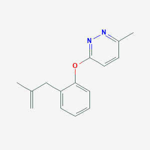 molecular formula C15H16N2O B14608562 3-Methyl-6-[2-(2-methylprop-2-en-1-yl)phenoxy]pyridazine CAS No. 61075-27-2