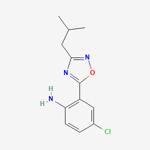 4-Chloro-2-[3-(2-methylpropyl)-1,2,4-oxadiazol-5-yl]aniline