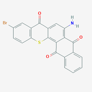 molecular formula C21H10BrNO3S B14608605 6-Amino-10-bromo-8H-naphtho[2,3-c]thioxanthene-5,8,14-trione CAS No. 60878-35-5