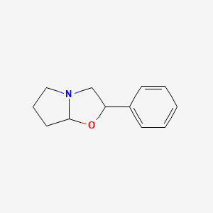 molecular formula C12H15NO B14608609 Pyrrolo[2,1-b]oxazole, hexahydro-2-phenyl- CAS No. 58907-90-7