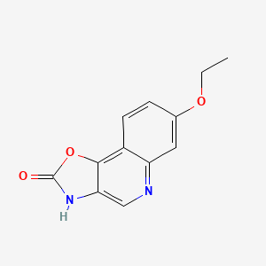 molecular formula C12H10N2O3 B14608620 7-Ethoxy[1,3]oxazolo[4,5-c]quinolin-2(3H)-one CAS No. 59851-73-9