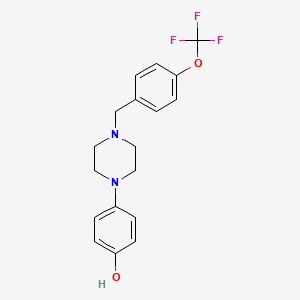 molecular formula C18H19F3N2O2 B1460864 4-[4-(4-Trifluoromethoxybenzyl)piperazin-1-yl]phenol CAS No. 681482-74-6