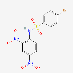 molecular formula C12H8BrN3O6S B14608642 4-Bromo-N-(2,4-dinitrophenyl)benzene-1-sulfonamide CAS No. 61072-74-0