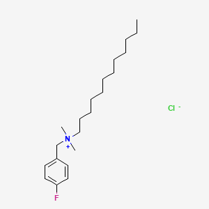 molecular formula C21H37ClFN B14608700 N-[(4-Fluorophenyl)methyl]-N,N-dimethyldodecan-1-aminium chloride CAS No. 59514-69-1