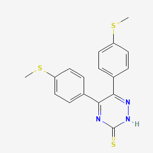 molecular formula C17H15N3S3 B14608708 5,6-Bis[4-(methylsulfanyl)phenyl]-1,2,4-triazine-3(2H)-thione CAS No. 59663-47-7