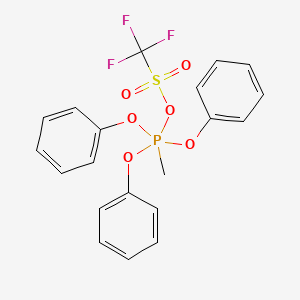 molecular formula C20H18F3O6PS B14608712 Methyltriphenoxyphosphonium trifluoromethanesulphonate CAS No. 58373-29-8