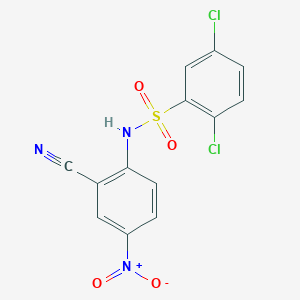 2,5-Dichloro-N-(2-cyano-4-nitrophenyl)benzene-1-sulfonamide