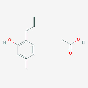 molecular formula C12H16O3 B14608757 Acetic acid;5-methyl-2-prop-2-enylphenol CAS No. 59324-54-8