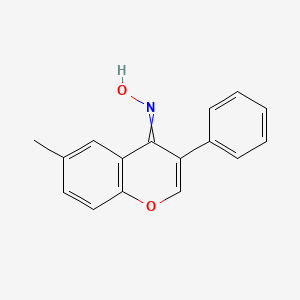 N-(6-Methyl-3-phenyl-4H-1-benzopyran-4-ylidene)hydroxylamine