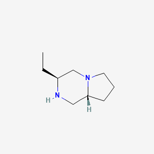 molecular formula C9H18N2 B1460877 (3s,8Ar)-3-ethyloctahydropyrrolo[1,2-a]pyrazine CAS No. 1072102-59-0