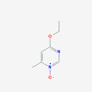 molecular formula C7H10N2O2 B14608791 Pyrimidine, 4-ethoxy-6-methyl-, 1-oxide CAS No. 58530-73-7